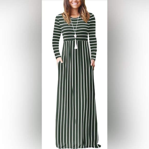 GRECERELLE Dresses & Skirts - GRECERELLE Women's Long Sleeve Loose Maxi Dress Casual Long Dress with Pockets